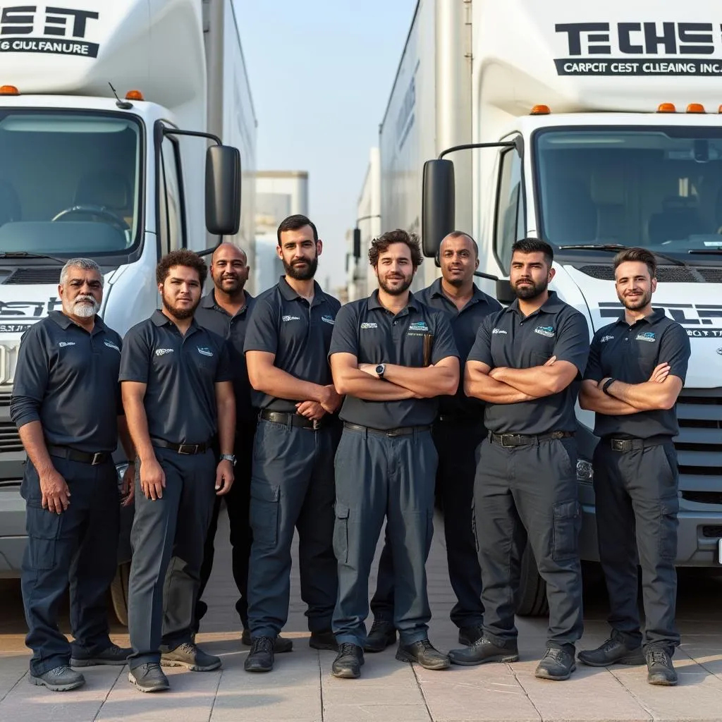 فريق عمل شركة تنظيف السجاد والأثاث